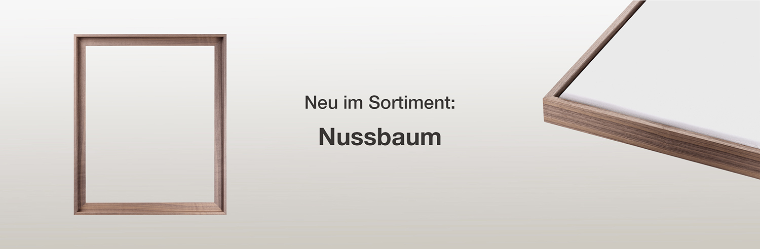 Schattenfugenrahmen in Nussbaum-Optik